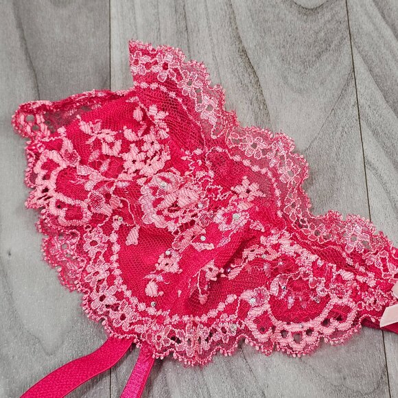 NWT Victoria's Secret VERY SEXY Lace Garter Belt with Rhinestones Size XS/S - Picture 7 of 7
